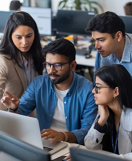 Team hands stacked in unity